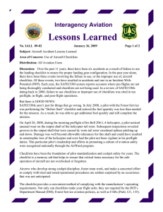 Lessons Learned Interagency Aviation