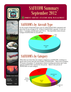 SAFECOM Summary September 2012 SAFECOM’s by Aircraft Type