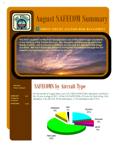 August SAFECOM Summary FOREST SERVICE AVIATION RISK MANAGEMENT