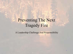 Preventing The Next Tragedy Fire A Leadership Challenge And Responsibility 1