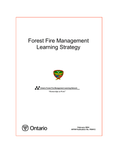 Forest Fire Management Learning Strategy “Partnerships at Work”
