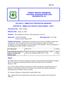 FOREST SERVICE HANDBOOK NATIONAL HEADQUARTERS (WO) WASHINGTON, DC
