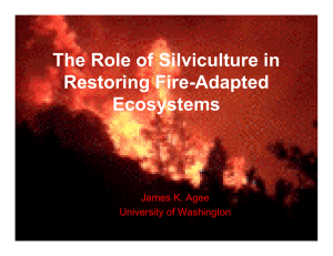 The Role of Silviculture in Restoring Fire-Adapted Ecosystems James K. Agee