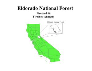 Eldorado National Forest Fireshed #6 Fireshed Analysis