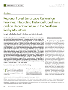 Regional Forest Landscape Restoration Priorities: Integrating Historical Conditions