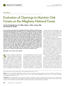 Evaluation of Cleanings to Maintain Oak silviculture