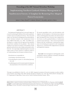 Implementing Northern Goshawk Habitat Management in