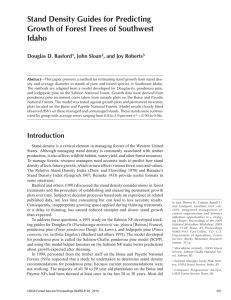 Stand Density Guides for Predicting Growth of Forest Trees of Southwest Idaho