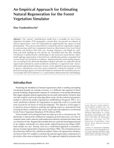 An Empirical Approach for Estimating Natural Regeneration for the Forest Vegetation Simulator