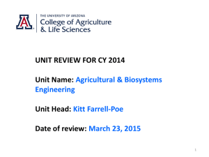 UNIT REVIEW FOR CY 2014 Unit Name:  Unit Head: