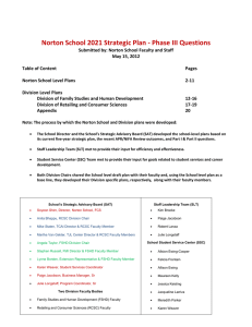 Norton School 2021 Strategic Plan - Phase III Questions