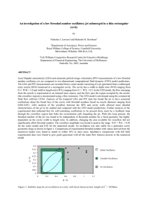 An investigation of a low Strouhal number oscillatory jet submerged... cavity