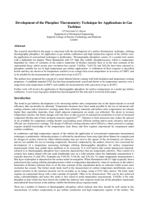 Development of the Phosphor Thermometry Technique for Applications in Gas Turbines