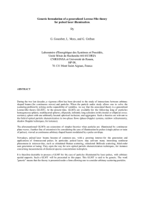 Generic formulation of a generalized Lorenz-Mie theory By