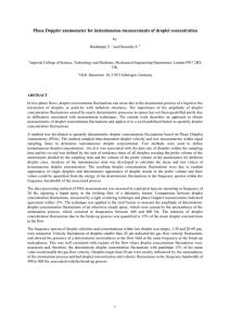 Phase Doppler anemometer for instantaneous measurements of droplet concentration