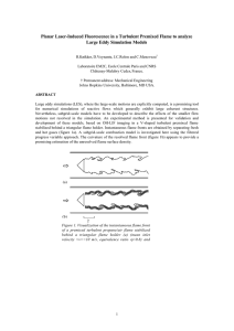 Planar Laser-Induced Fluorescence in a Turbulent Premixed Flame to analyze