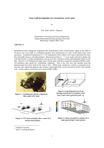 Near-wall investigation of a streamwise vortex pair