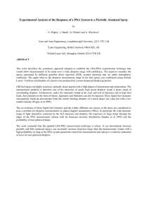 Experimental Analysis of the Response of a PDA System to...