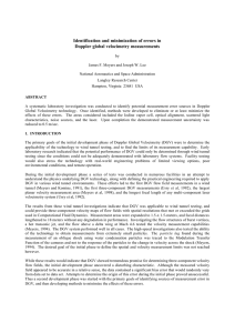 Identification and minimization of errors in Doppler global velocimetry measurements