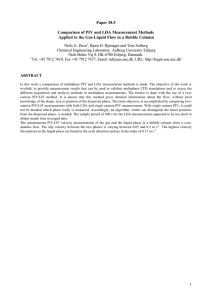 Paper 38.5 Comparison of PIV and LDA Measurement Methods