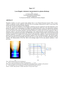 Paper 11.7 Laser-Doppler velocimetry measurements in a plasma discharge