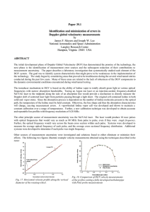 Paper 35.1  Identification and minimization of errors in Doppler global velocimetry measurements