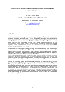 Investigations on Disturbance Amplification in a Laminar Separation Bubble