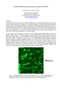 Turbulent bubbly flow measurements in a mixing vessel with PIV