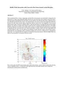 Bubble Wake Interaction with Convective flow from a heated vertical...