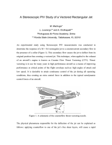 A Stereoscopic PIV Study of a Vectored Rectangular Jet