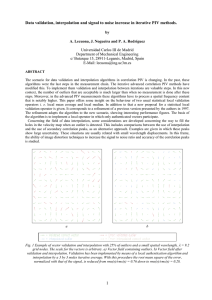 Data validation, interpolation and signal to noise increase in iterative...