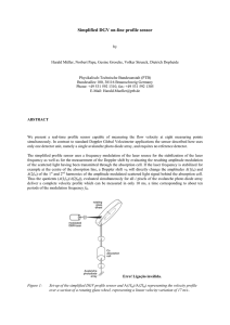 Simplified DGV on-line profile sensor