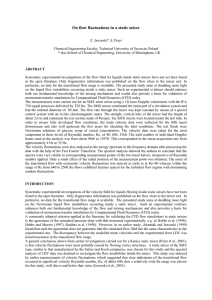 On flow fluctuations in a static mixer