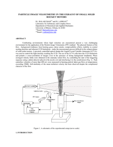 PARTICLE IMAGE VELOCIMETRY IN THE EXHAUST OF SMALL SOLID ROCKET MOTORS