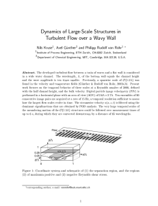 Dynamics of Large-Scale Structures in Turbulent Flow over a Wavy Wall