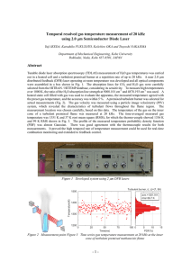 Temporal resolved gas temperature measurement of 20 kHz using 2.0