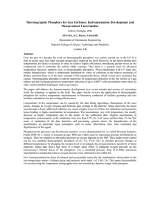 Thermographic Phosphors for Gas Turbines: Instrumentation Development and Measurement Uncertainties