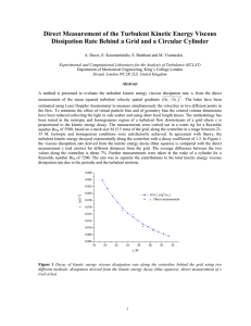 Direct Measurement of the Turbulent Kinetic Energy Viscous