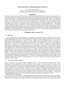 Particle Dynamics in a Dielectrophoretic Microdevice