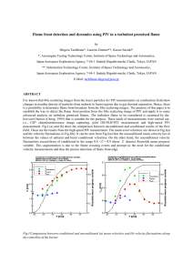 Flame front detection and dynamics using PIV in a turbulent...