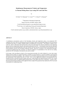 Simultaneous Measurement of Velocity and Temperature