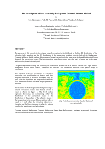 The investigation of heat transfer by Background Oriented Shlieren Method