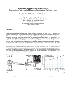 Glare Point Velocimetry and Sizing (GPVS)