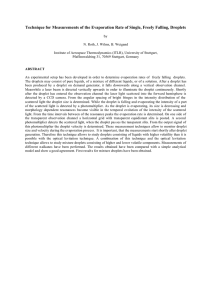 Technique for Measurements of the Evaporation Rate of Single, Freely...