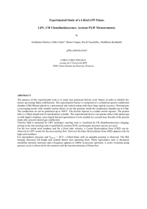 Experimental Study of a Lifted LPP Flame.