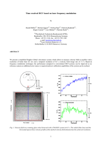 Time resolved DGV based on laser frequency modulation