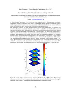 ν-PDV) Two -Frequency Planar Doppler Velocimetry (2-