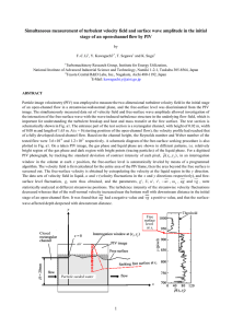 Simultaneous measurement of turbulent velocity field and surface wave amplitude... stage of an open-channel flow by PIV