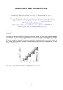 Characterization of the flow field in a stepped spillway by...