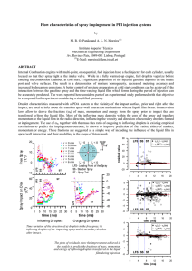 Flow characteristics of spray impingement in PFI injection systems
